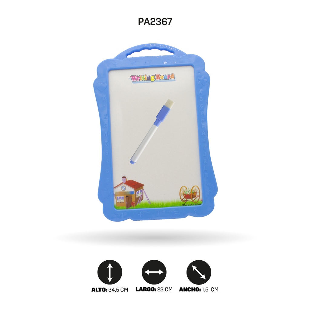 TABLERO CON BORRADOR Y MARCADOR NIÑA Y NIÑO 2257 [PAC4745]