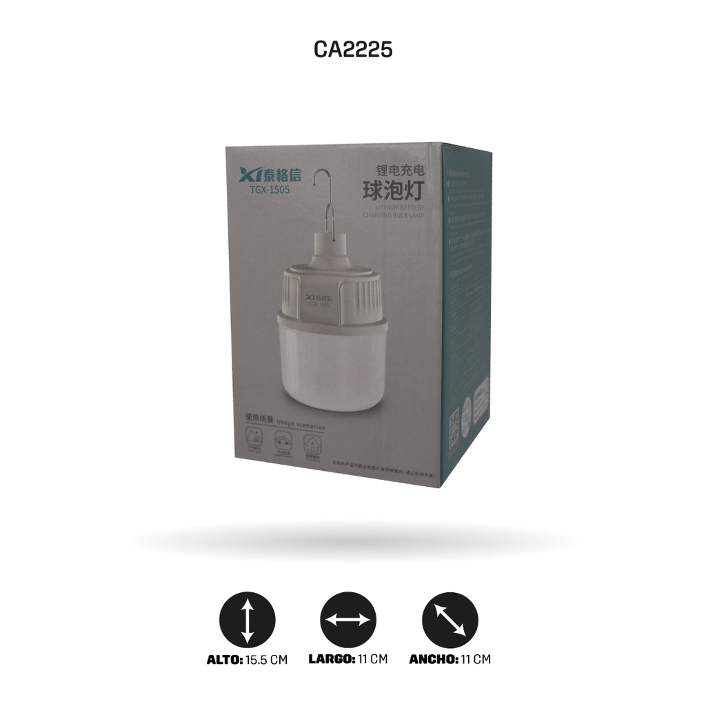 BOMBILLO RECARGABLE TGX-1505 [PAC4471]