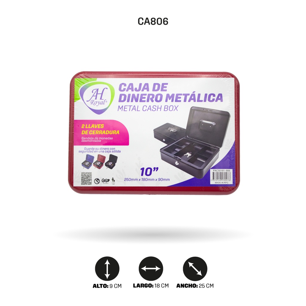 CAJA DE DINERO MENOR 10'' [PAC50181-806]