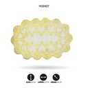 INDIVIDUAL DE MESA OVAL DORADO x 12 [PAC5285]