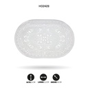 INDIVIDUAL DE MESA OVAL PLATEADO x 12  [PAC5286]