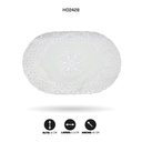 INDIVIDUAL DE MESA OVAL PLATEADO x 12  [PAC5286]