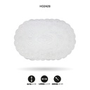 INDIVIDUAL DE MESA OVAL PLATEADO x 12  [PAC5286]