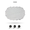 INDIVIDUAL DE MESA OVAL PLATEADO x 12  [PAC5286]