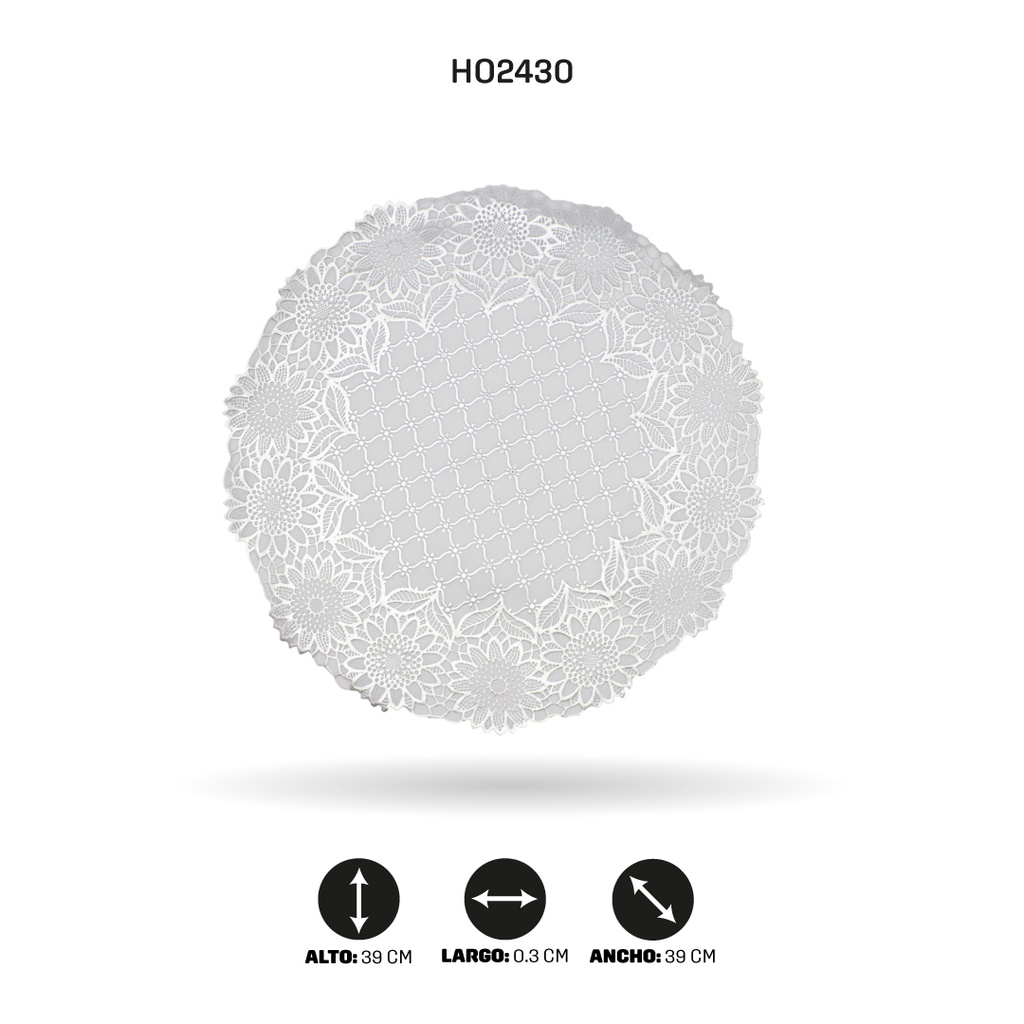 INDIVIDUAL DE MESA REDONDO PLATEADO [PAC5288]