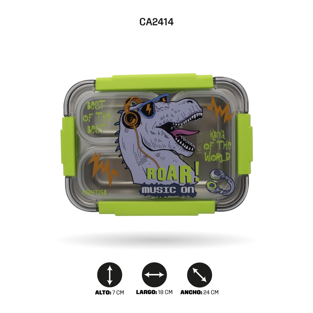 LONCHERA INFANTIL EN ACERO INOXIDABLE 4 MOTIVOS 886 [PAC4795]