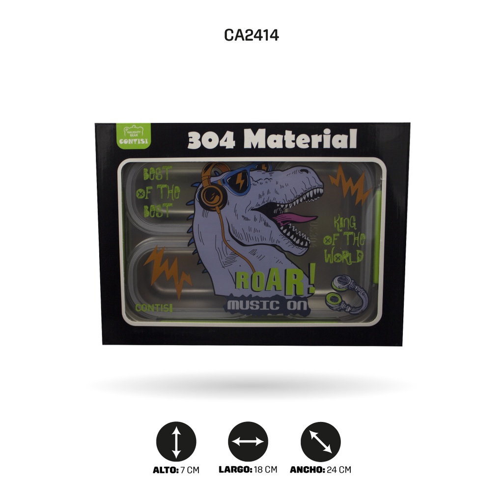 LONCHERA INFANTIL EN ACERO INOXIDABLE 4 MOTIVOS 886 [PAC4795]