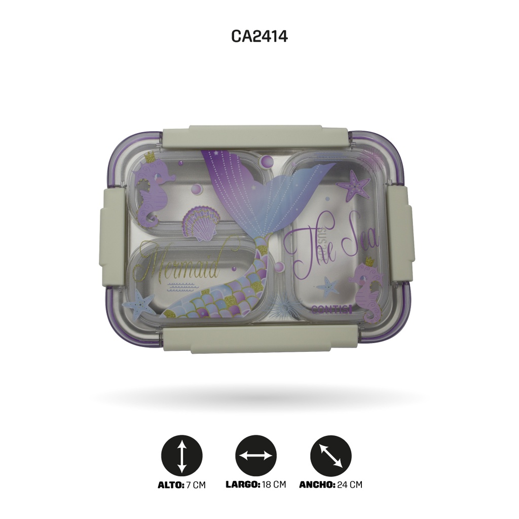 LONCHERA INFANTIL EN ACERO INOXIDABLE 4 MOTIVOS 886 [PAC4795]