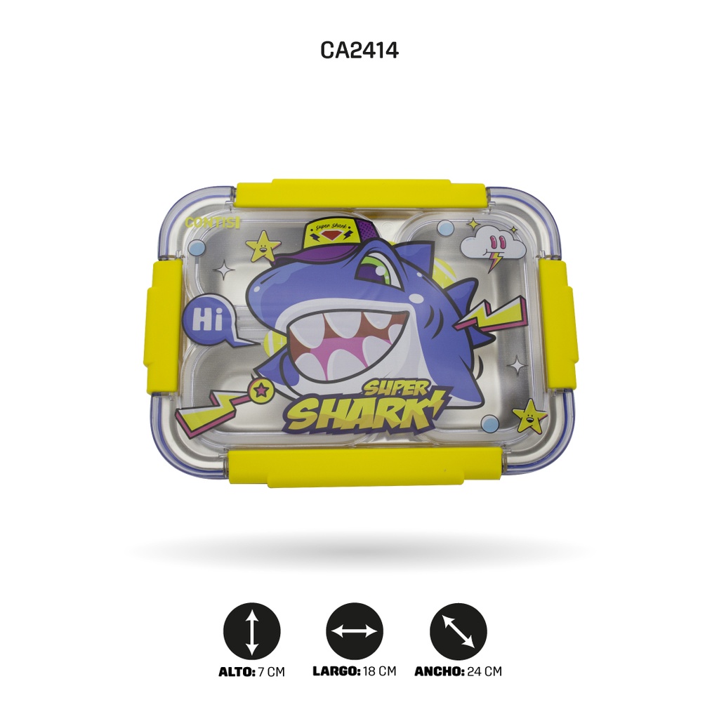 LONCHERA INFANTIL EN ACERO INOXIDABLE 4 MOTIVOS 886 [PAC4795]