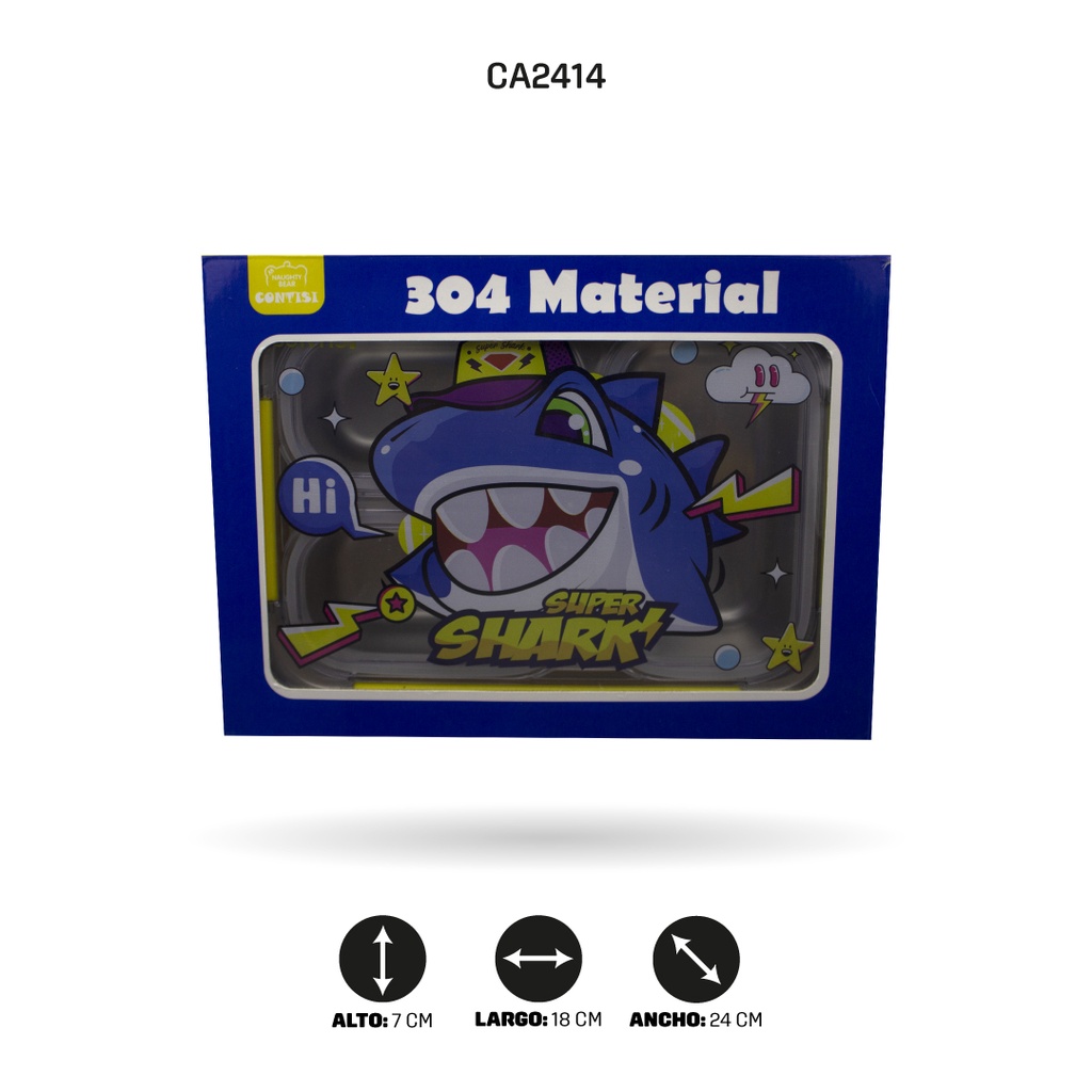 LONCHERA INFANTIL EN ACERO INOXIDABLE 4 MOTIVOS 886 [PAC4795]