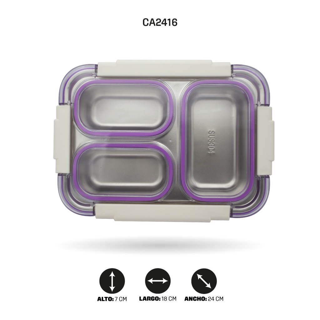 LONCHERA INFANTIL EN ACERO INOXIDABLE 4 COLORES 886 SIN IMPRESION [PAC4798]