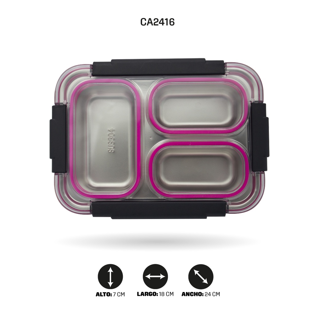 LONCHERA INFANTIL EN ACERO INOXIDABLE 4 COLORES 886 SIN IMPRESION [PAC4798]