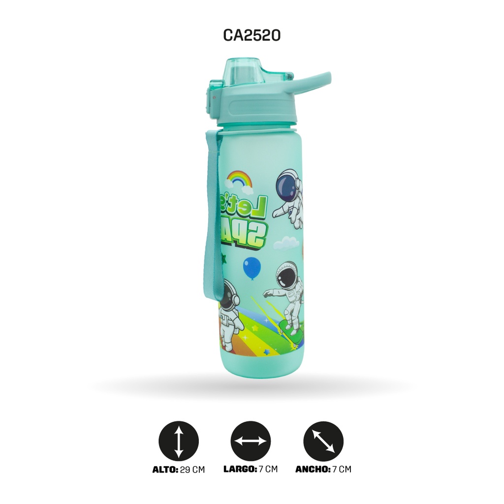 TERMO DE ASTRONAUTA CON STICKER, 4 MOTIVOS 8027-9 -1000ML [PAC4957]
