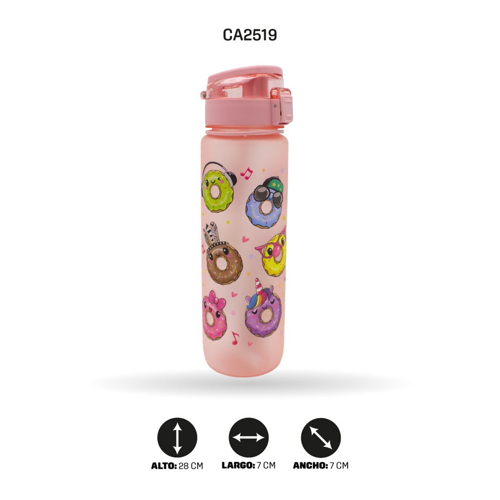 TERMO DE DONITAS Y STICKERS, 4 MOTIVOS 8078 -1000ML [PAC4956]
