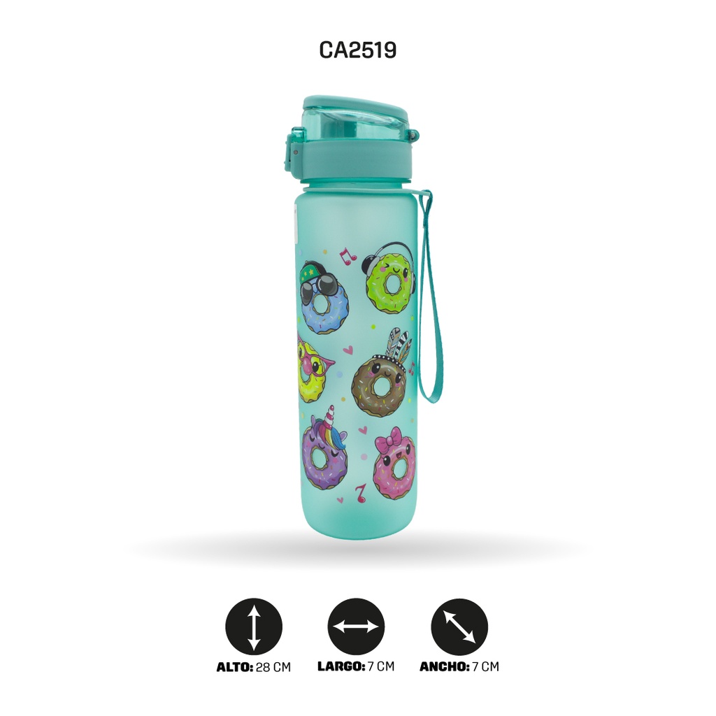 TERMO DE DONITAS Y STICKERS, 4 MOTIVOS 8078 -1000ML [PAC4956]