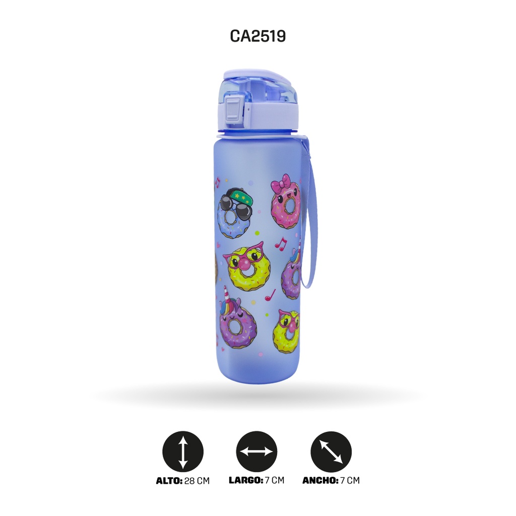 TERMO DE DONITAS Y STICKERS, 4 MOTIVOS 8078 -1000ML [PAC4956]