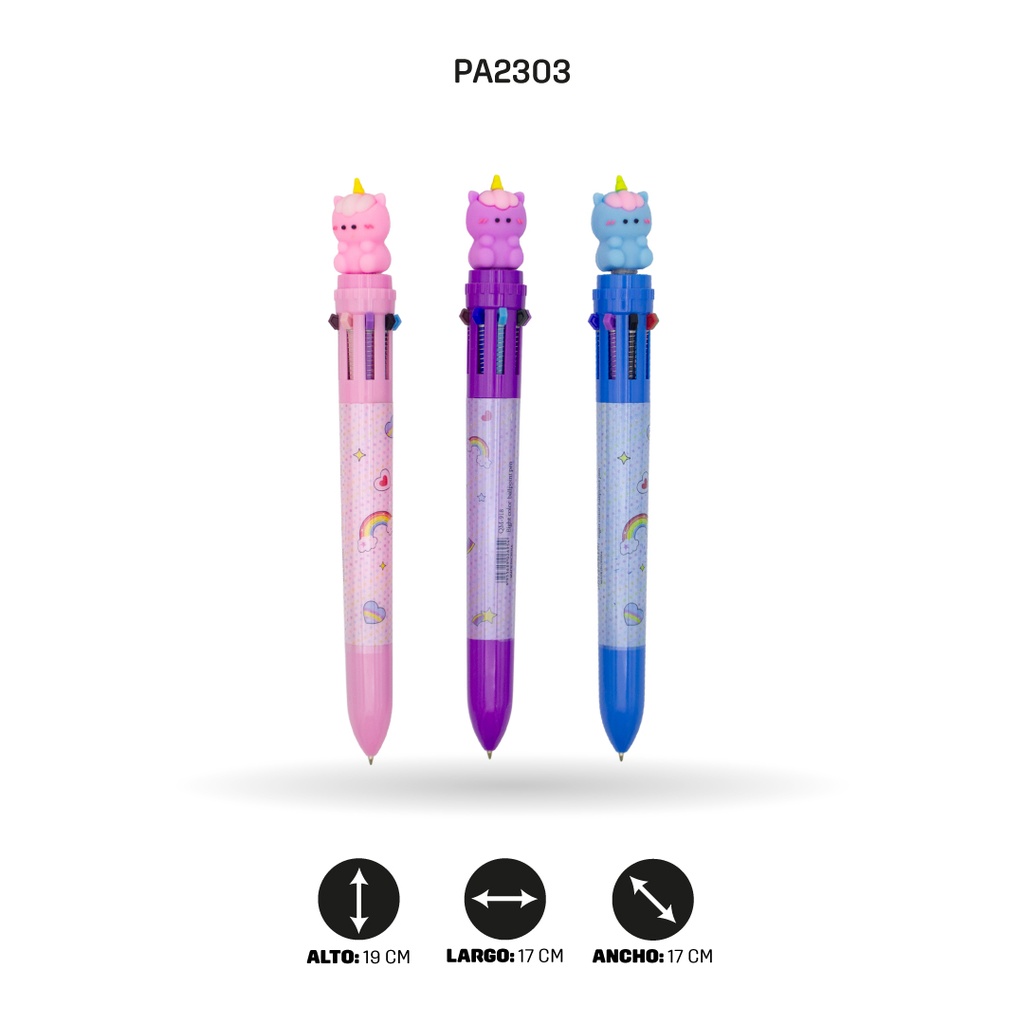BOLIGRAFO MINA 8 COLORES 6 MOTIVOS DISPLEY X 36 QM-918[PAC4571]