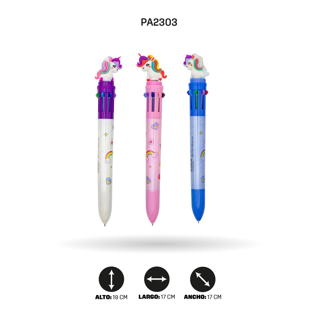 BOLIGRAFO MINA 8 COLORES 6 MOTIVOS DISPLEY X 36 QM-918[PAC4571]