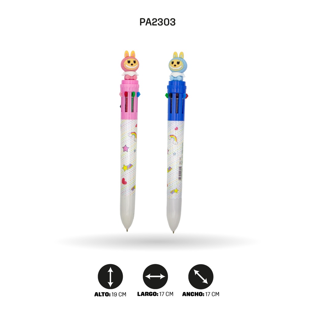 BOLIGRAFO MINA 8 COLORES 6 MOTIVOS DISPLEY X 36 QM-918[PAC4571]