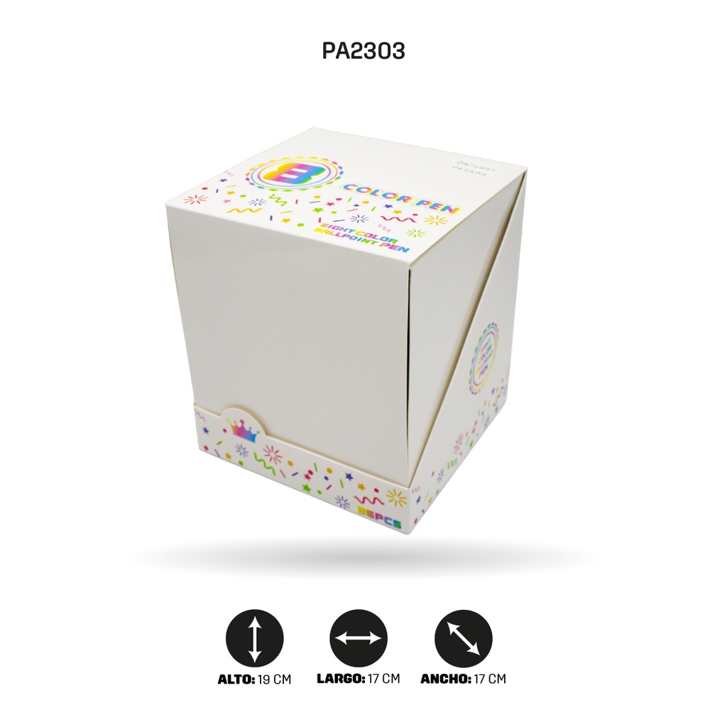 BOLIGRAFO MINA 8 COLORES 6 MOTIVOS DISPLEY X 36 QM-918[PAC4571]