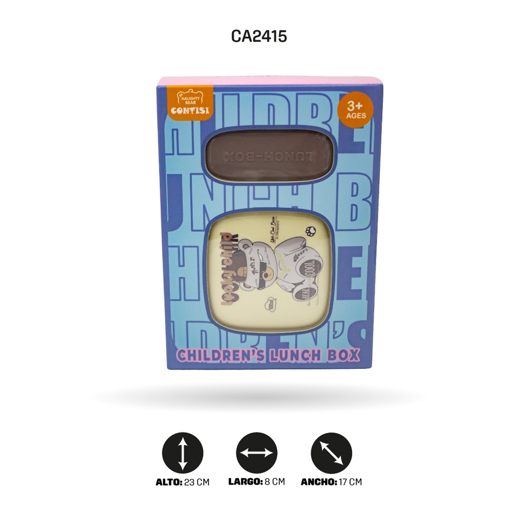 LONCHERA DE ACERO INOXIDABLE, 4 MOTIVOS 882 [PAC4796]