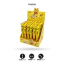 BOLIGRAFO DE JIRAFA Y LEÓN, MINA DE 6 COLORES HJ-9933/933 LEON-GIRAFA DISPLEY X 36 [PAC4577]