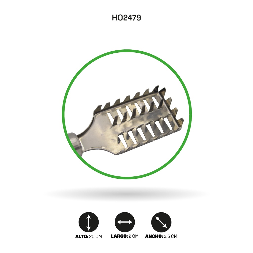 CEPILLO EN ACERO QUITA ESCAMAS   [PAC5330]