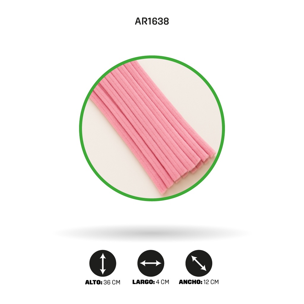 CHELINES DE COLOR PASTEL ROSADO A057BOLSA X 100 [PAC5387]