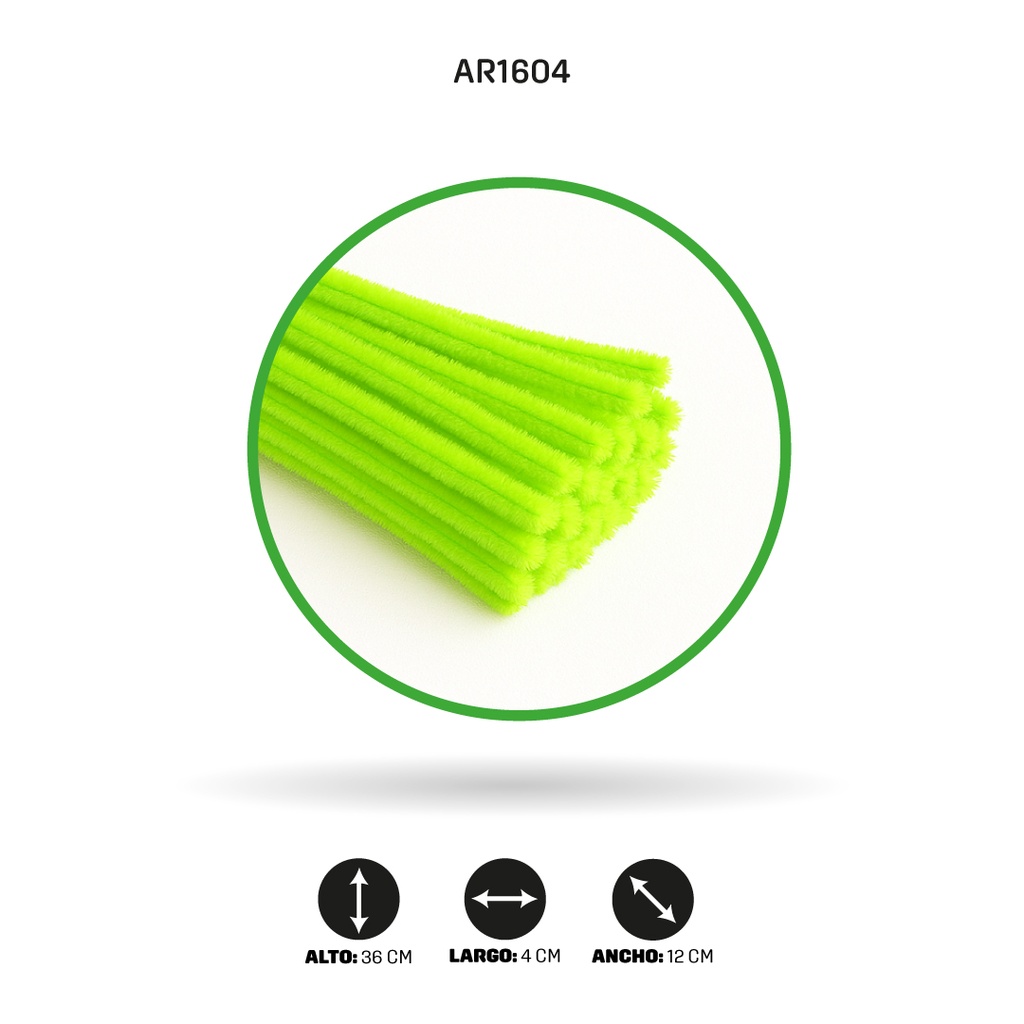 CHELINES COLOR VERDE NEON A034BOLSA X 100 [PAC4318]