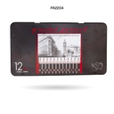 LAPIZ  PARA DIBUJO CAJA METÁLICA NEGRA X 12 [PAC4217]