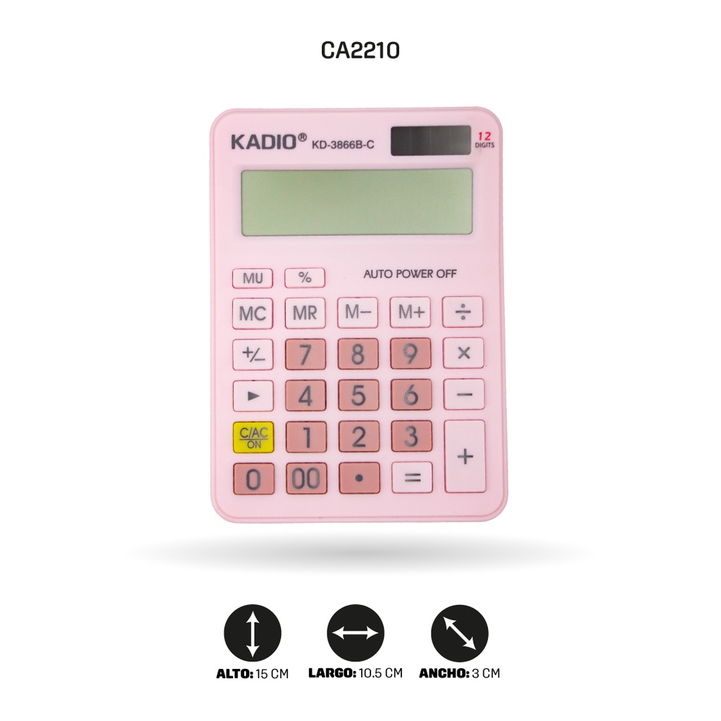 CALCULADORA KADIO KD3866B-C [PAC5350]