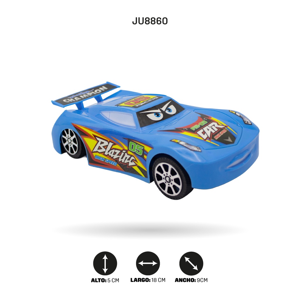 COCHE DE POLICÍA DE FRICCIÓN CON ALERON PEGADO AL AUTO [678-2]