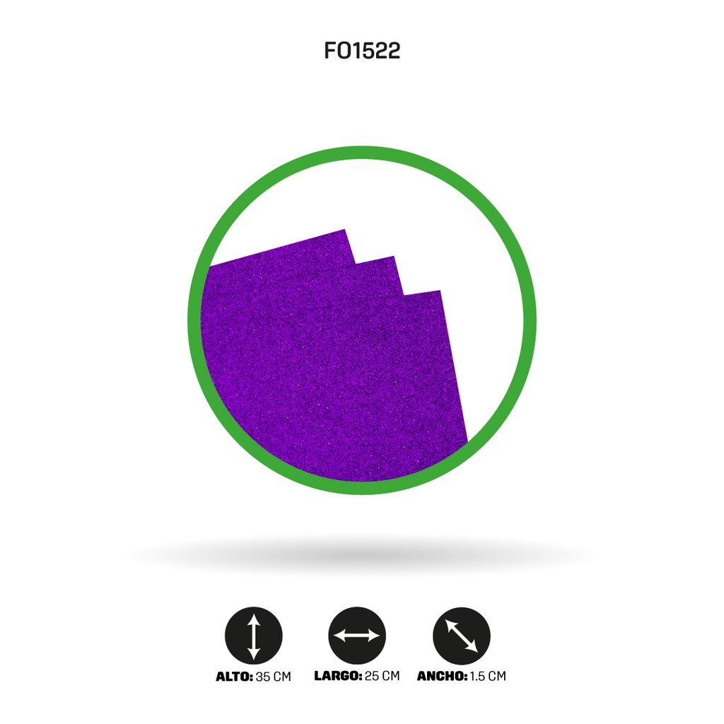 FOAMY 1/8 AH ROYAL ESCARCHADO LILA X10 UND [1522]