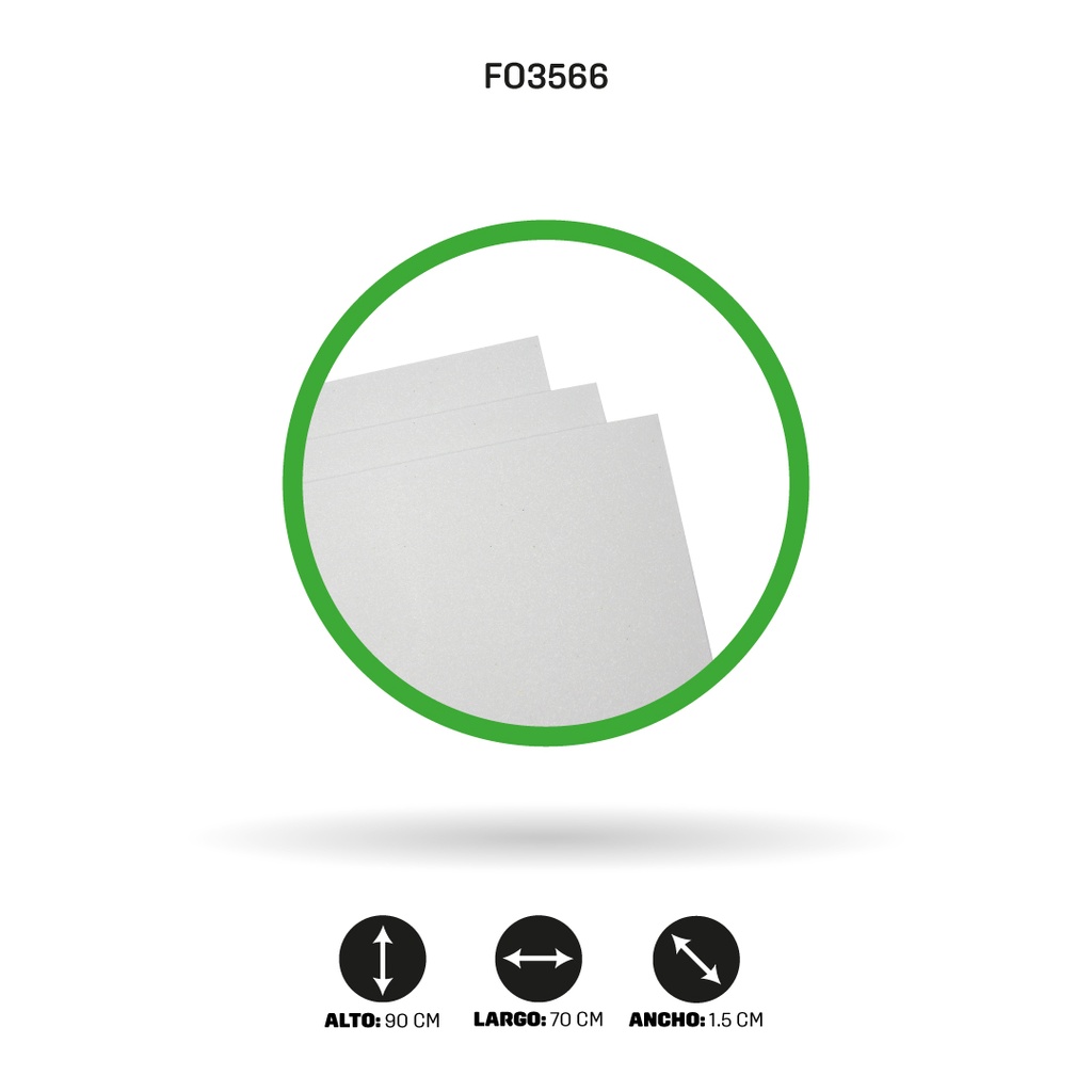 FOAMY PLIEGO AH ROYAL ESCARCHADO BLANCO X 10 UNDS [AH51100416-3566-AH51100416]