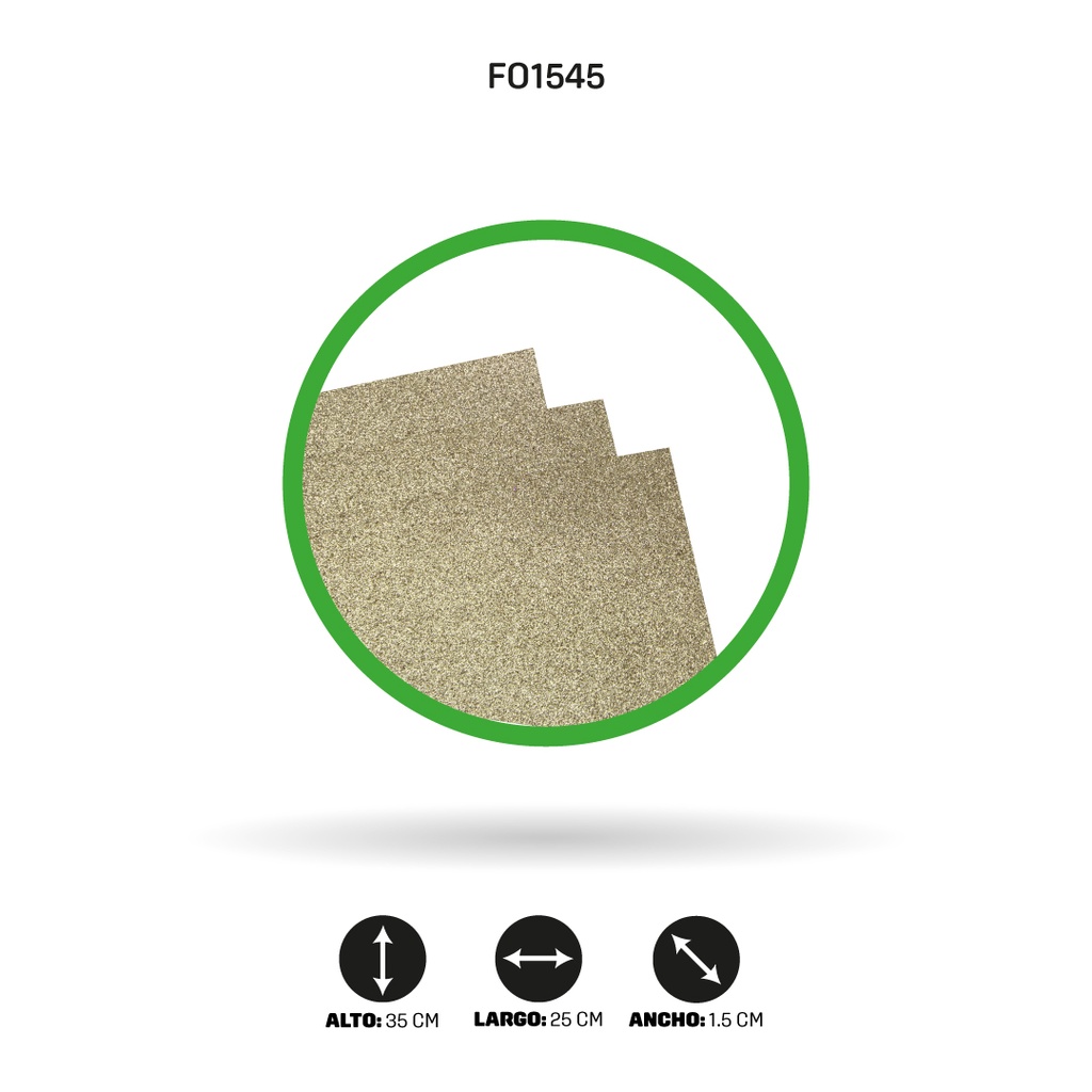 FOAMY 1/8 AH ROYAL ESCARCHADO CHAMPAGNA X10 UND [1545]