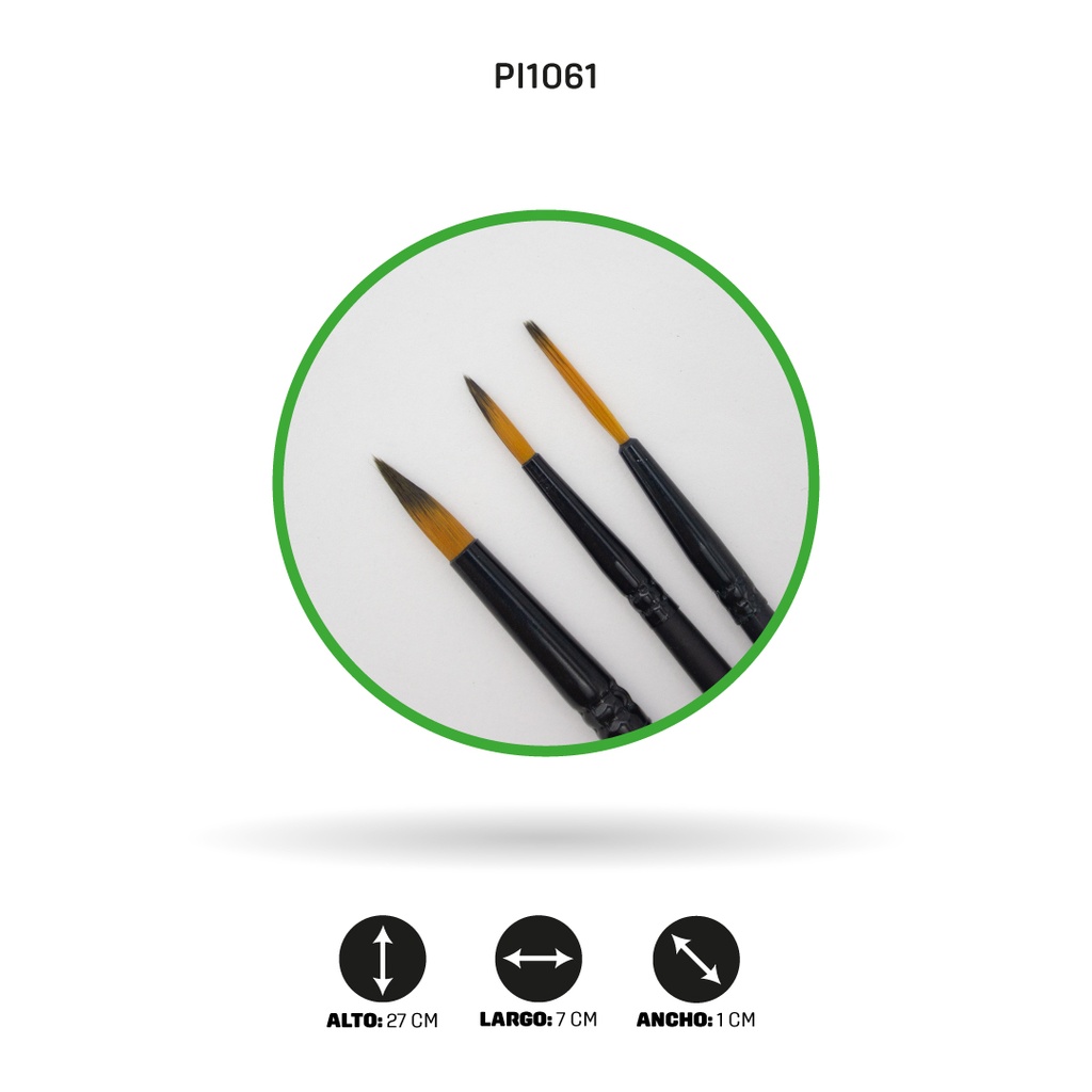 PINCEL AHROYAL LINEA PREMIUM REDONDO X6 SURTIDO [PAC90359-1061]