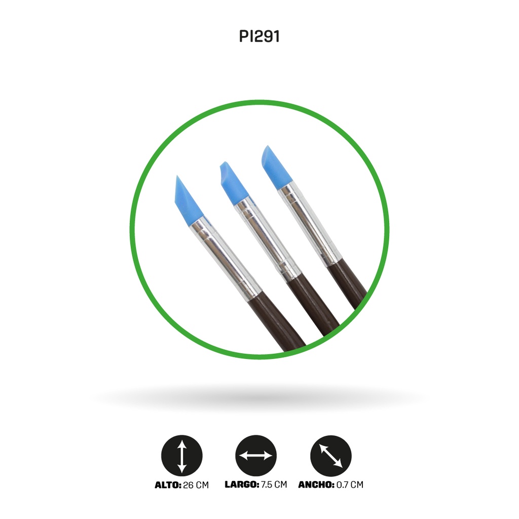 PINCEL PICOPAY MEDIANO CABO PLATEADO SET X5 [PAC70062-291]