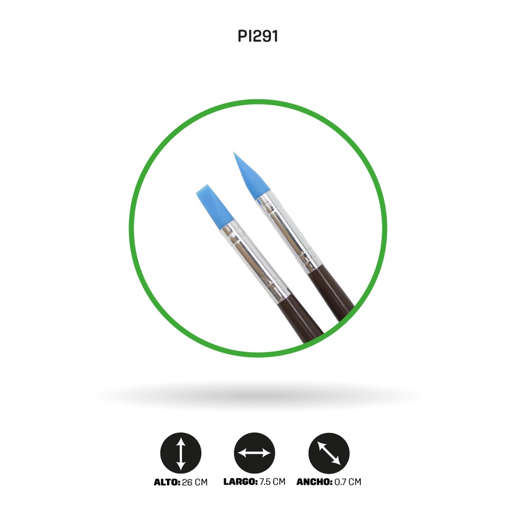 PINCEL PICOPAY MEDIANO CABO PLATEADO SET X5 [PAC70062-291]