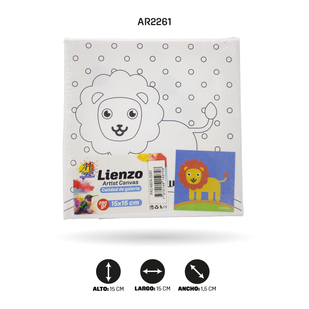 LIENZO ESTAMPADO 15x15CM 10 MOTIVOS [PAC4824-2261]