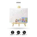 LIENZO ESTAMPADO 20x25CM CON CABALLETE 8 MOTIVOS [PAC4829-2266]