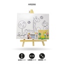 LIENZO ESTAMPADO 20x25CM CON CABALLETE 8 MOTIVOS [PAC4829-2266]