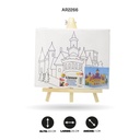 LIENZO ESTAMPADO 20x25CM CON CABALLETE 8 MOTIVOS [PAC4829-2266]