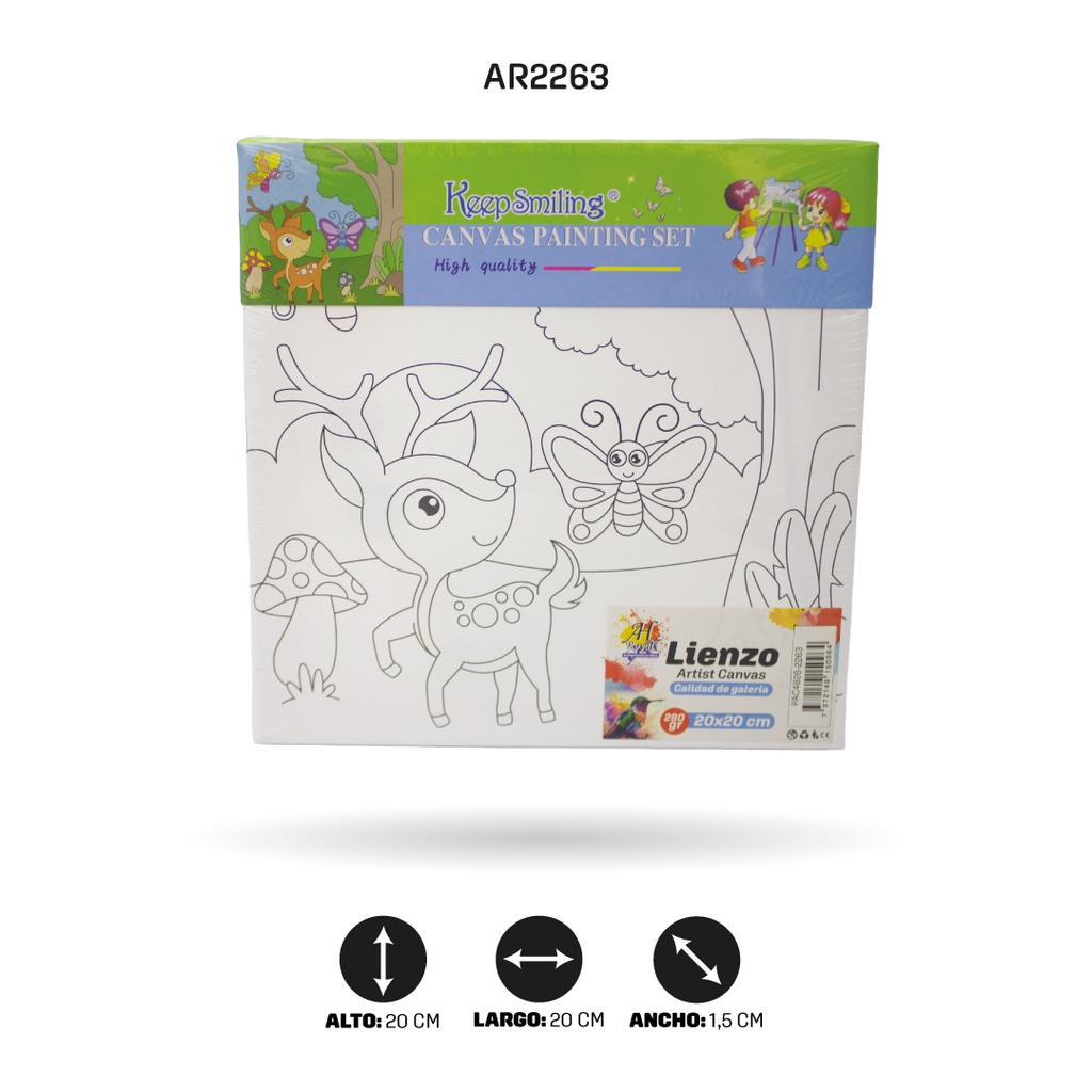 LIENZO ESTAMPADO 20x20CM 8 MOTIVOS [PAC4826-2263]