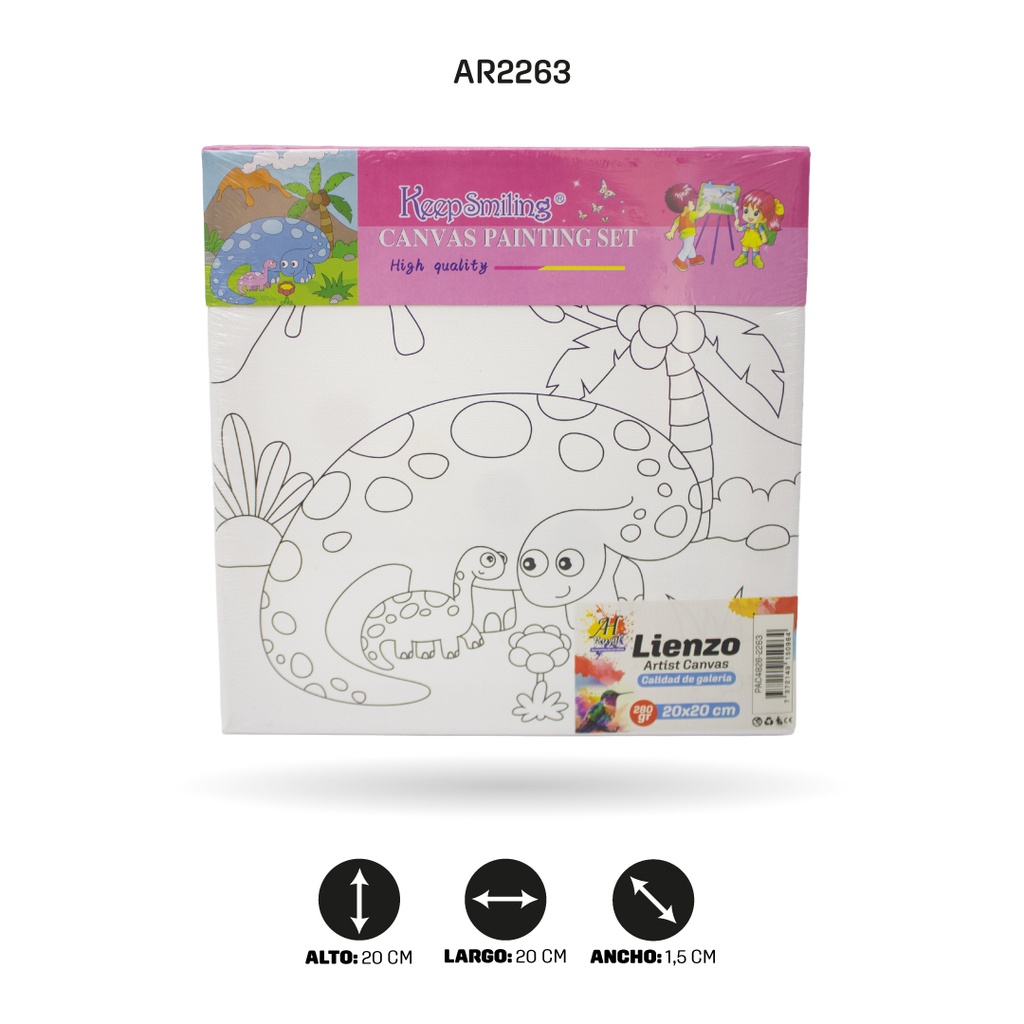 LIENZO ESTAMPADO 20x20CM 8 MOTIVOS [PAC4826-2263]