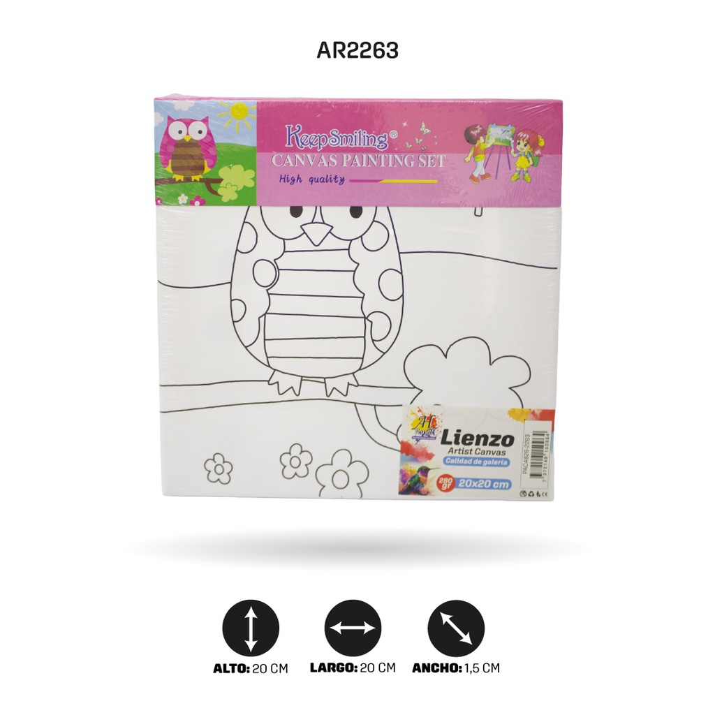 LIENZO ESTAMPADO 20x20CM 8 MOTIVOS [PAC4826-2263]