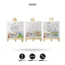 LIENZO ESTAMPADO15x15CM CON CABALLETE 11 MOTIVOS [PAC4825-2262]