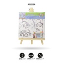 LIENZO ESTAMPADO 20x20CM CON CABALLETE 8 MOTIVOS [PAC4827-2264]