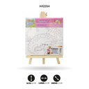 LIENZO ESTAMPADO 20x20CM CON CABALLETE 8 MOTIVOS [PAC4827-2264]