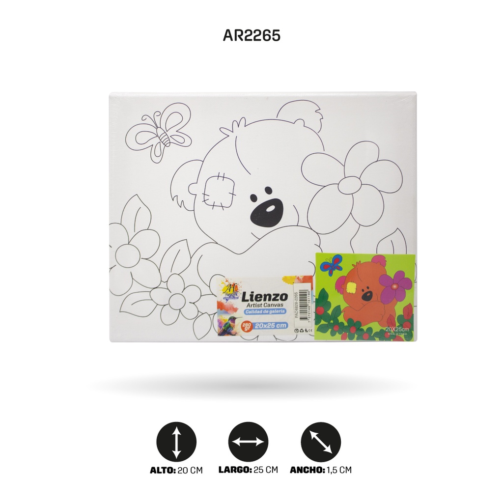 LIENZO ESTAMPADO 20x25CM 8 MOTIVOS [PAC4828-2265]