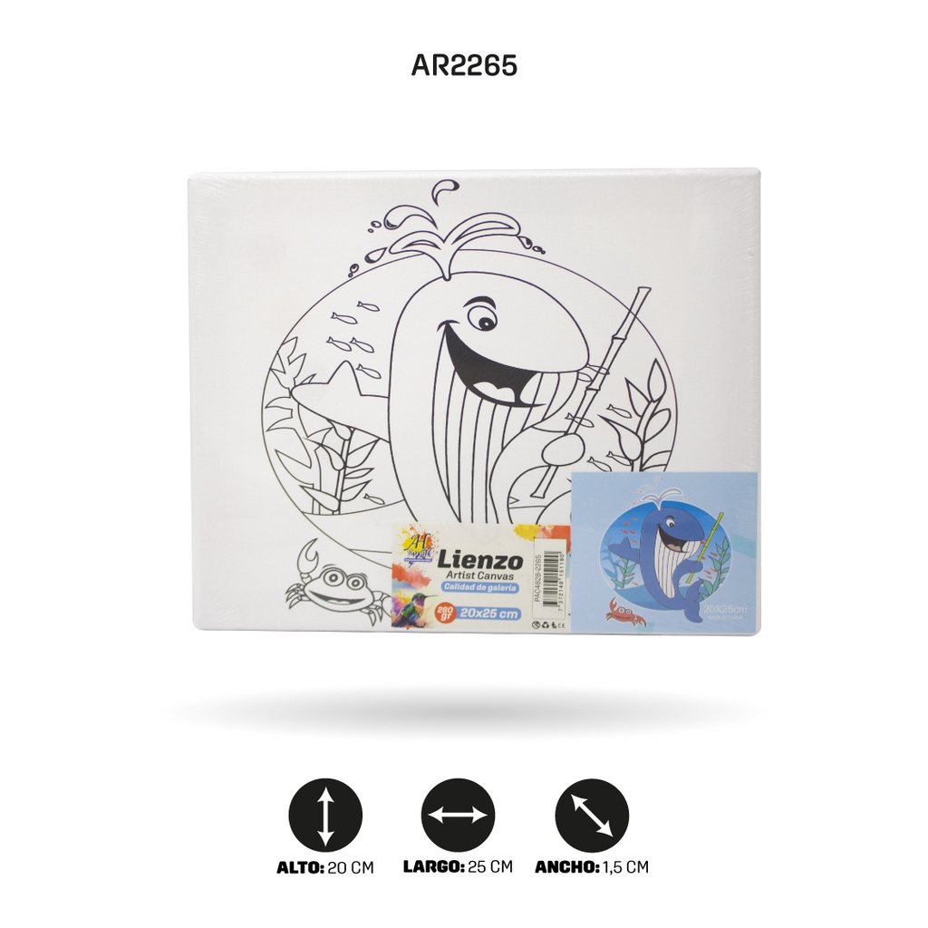 LIENZO ESTAMPADO 20x25CM 8 MOTIVOS [PAC4828-2265]